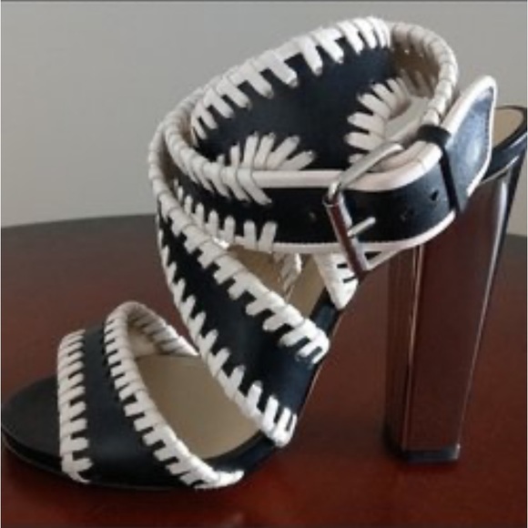 ETRO Mirrored Wraparound Sandals Size 7 - Picture 3 of 7
